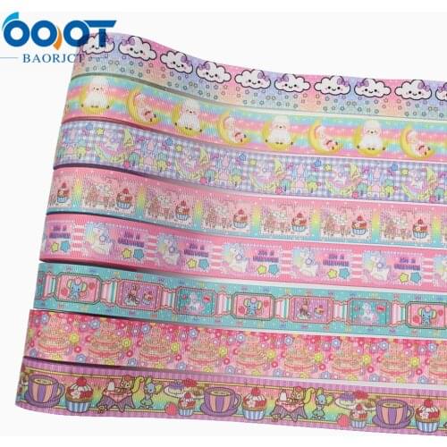L-20716-687 1"(25MM) 10Yards Cartoon Series Cartoon Grosgrain Ribbons,Bow Cap Accessories Party Gift Wrap DIY Handmade Materials