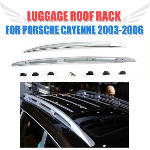 Alloy Aluminium Car Top Luggage Carrier Rail Bar Roof Rack rail bar Fit For Porsche Cayenne 2003-2006
