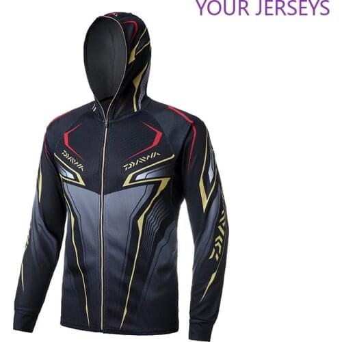 DAIWA Summer Style Man Outdoor Sports Fishing Clothing Breathable Anti-UV Quick Dry Fishing Clothes Long Sleeve Shirts Hiking