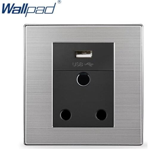 UK 15A 3 Pin Sockets With Usb Power Outlet Wall Electric Wall Socket 5V 1000MA