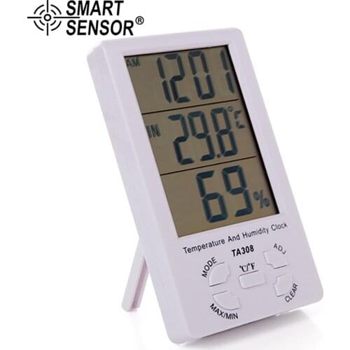 2021 New LCD Digital Thermometer Hygrometer Indoor Outdoor Desktop Temperature Humidity Meter Electronic Weather Station Tools