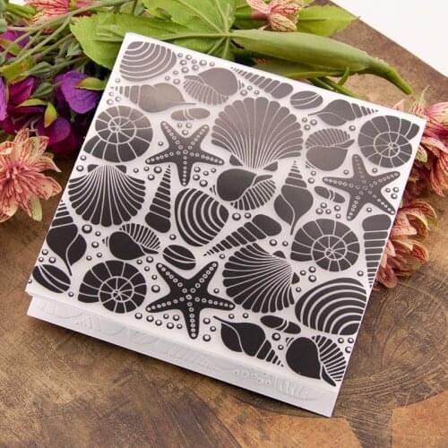PLASTIC EMBOSSING FOLDER conch shell snails DIY scrapbook album card gift packing decoration cutting dies paper craft