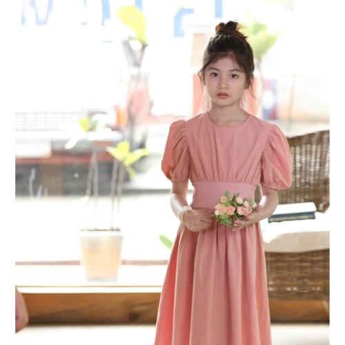 Girls Elegant Party Pink Dresses 10 12 years Summer Baby Princess Wedding Celebration Birthday Dress