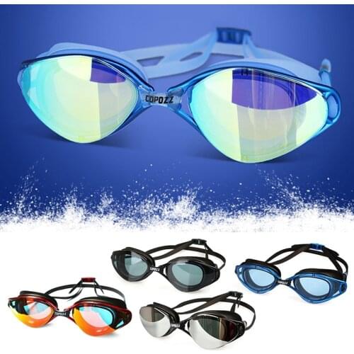 Adjustable Anti-fog Men Women Swimming Goggles UV Protection Silicone Glasses CF