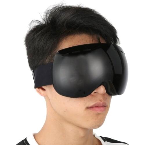 Adults Unisex Outdoor Double Layer Anti-fog Skiing Glasses Wide View Anti-wind Protection Climbing Goggles