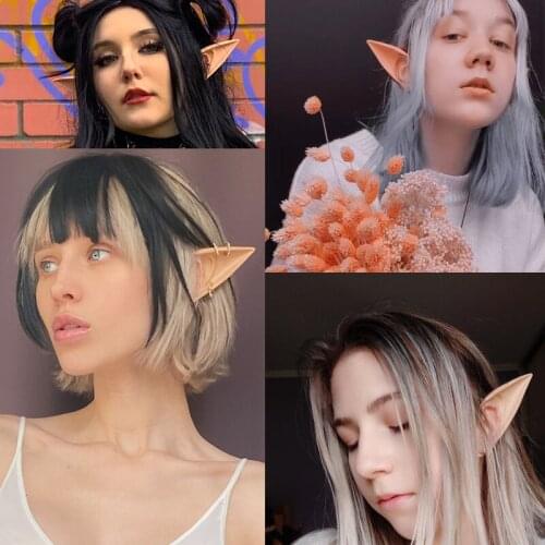 1Pair Halloween Elf Ears Latex Elven Elf Ear Cosplay Fairy Vampire High Simulation Soft Harmless Fake Ear Elf Decorations