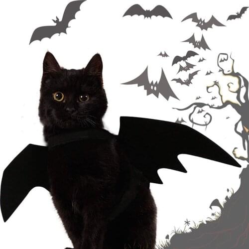 10Set/lot Pet Cat Bat Wing Prop Halloween Bat Fancy Dress Costume Outfit Wings Cat Costumes Photo Props Headwear