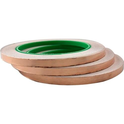 20-50m 3mm Single Side Conductive Copper Foil Tape Strip Adhesive EMI Shielding Heat Resist Tape 20/30/50Meters