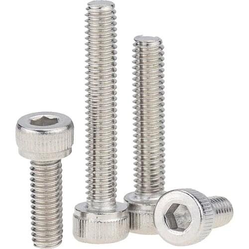 30PCS M1.4x3 4 5 6 8 10 12 Hexagon Hex Socket Cap Head Screw Stainless Steel Allen Bolt DIN912 Hex Screw M1.4*3 M1.4*4 M1.4*12