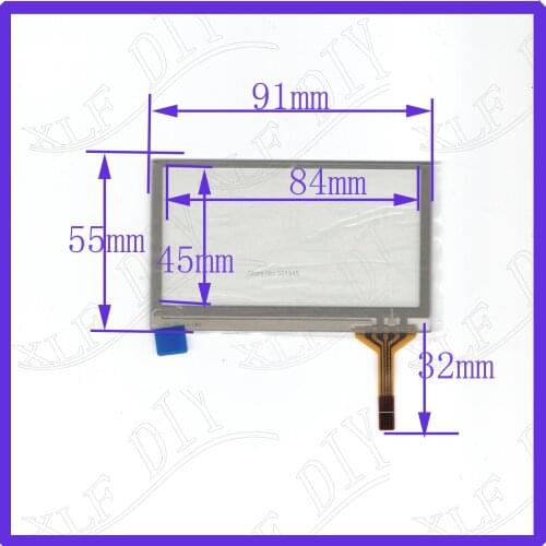ZhiYuSun 3.5inch 4-wire resistive touch panel 91*55mm for Car DVD, Navigator screen 91mm*55mm glass this is compatible