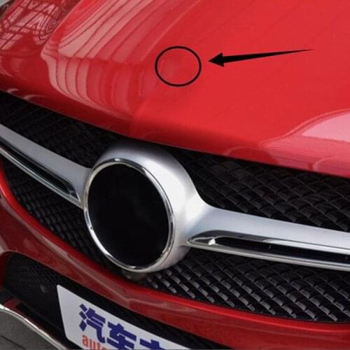 56mm Round Middle Hood Cover Lie Badge Black Emblem Chrome Wheat Star B Apple Tree Logo Car Replacement for Mercedes Benz C E S