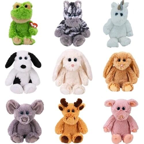 6" 15cm Ty Attic baby Frog brown duck moose Plush Stuffed Animal Zebra Black-eared Dog Collectible Soft Doll Toy Boy girl Gift