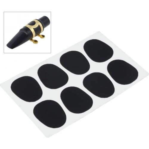 8pcs/lot Black Silicone 0.5mm Alto Tenor Saxophone Clarinet Mouthpiece Cushions Saxophone Accessories