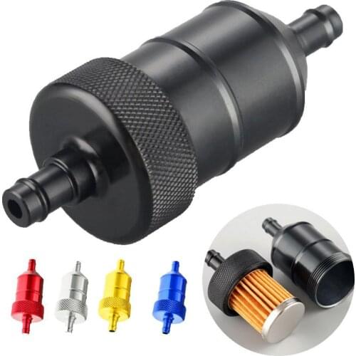 85% Hot Sales!!! Aluminium Alloy 8mm Oil Gas Fuel Filter Cleaner for Motorcycle Pit Dirt Bike ATV