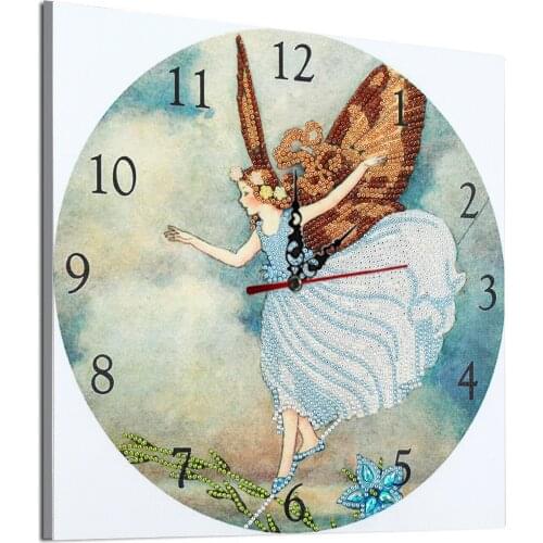 Diamond Painting Clock Kits 5D Partial Drill Diamond DIY Wall Watch Handmade Hanging Stitch Diamond Embroidery Portable
