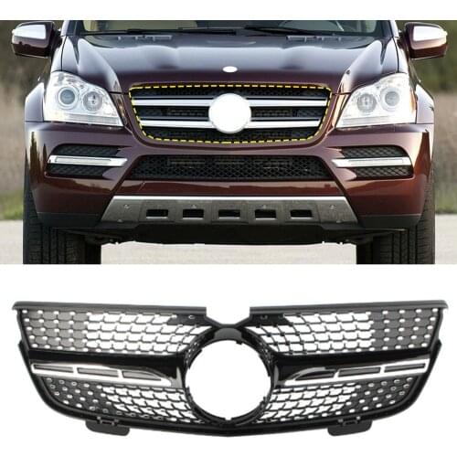 Car Accessories Front Grille Middle Net Grills Assembly Frame Cover Exterior Parts For Mercedes-Benz GL-Class X164 2007-2012