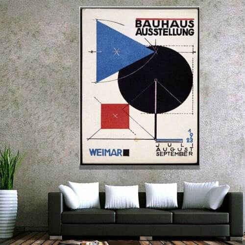 Bauhaus Ausstellung 1923 Weimer Exhibition Canvas Painting Abstract Posters and Prints Wall Art Pictures for Living Room Decor