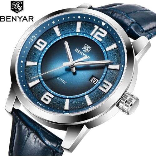 BENYAR Original Mens Casual Japan Quartz Wristwatches 2020 New Sport Watches Waterproof Calendar Clock Relogio Masculino 5168
