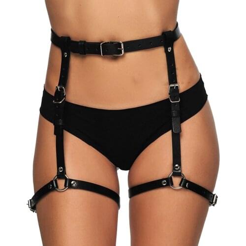 Leather Leg Garter Body Strap Harness Belt Bridal Garters Belts For Womens Lingerie Sex Body Sexy Costumes Suspender Erotic