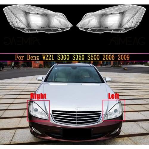 Headlight Lens For Mercedes-Benz W221 2006 2007 2008 2009 Headlamp Cover Car Replacement Auto Shell Cover