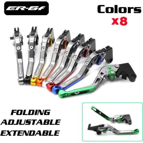Laser Logo(Versys) For kawasaki ER-6f ER6f 2006 07 08 09 2014 2015 2016 Green+Titanium CNC Motorcycle Brake Clutch Levers
