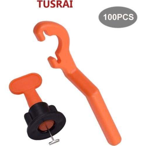 Reusable Tile Leveling System 100pcs Dragonfly Wall Floor Tile Leveler Spacers With 2pc Wrench Tile Laying Anti Lippage TUSRAI
