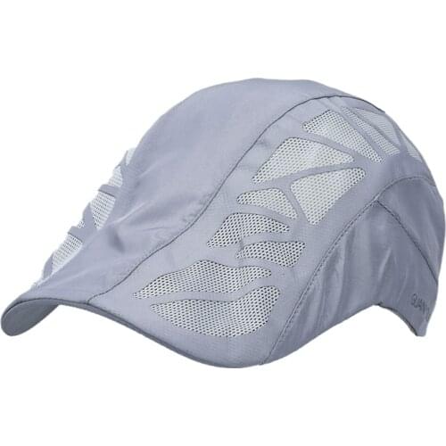 Mens Mesh Breathable Beret Hat Summer Quick Drying Sun Hat for Women Newsboy Detective Cap Hotel Chef Hats Restaurant Work Hat