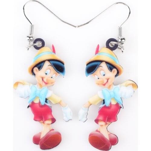 Newei Long Drop Brand Lovely Big Nose Boy Earrings Acrylic Hot Jewelry Girls Women Cartoon Children Earrings Accessories