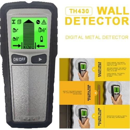 Newest TH430 Wall Detector Digital Metal Detector LCD Screen Prompt Durable Stud Wood Wire Detector Electronic Detecting Tool