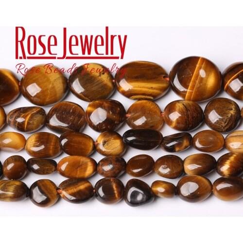 Wholesale 6-8mm Irregular Natural Yellow Tiger Eye Stone Loose Beads 15inches For Jewelry Making DIY Bracelet Necklace