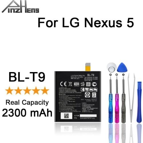 PINZHENG 100% New 2300mAh Replacement Phone Battery For LG Nexus 5 E980 Nexus G D820 D821 BL-T9 BLT9 Batteries With Tools