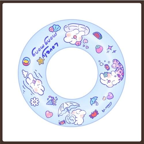 Clear Beach Swimming Ring Rubber Adults Inflatable Float Pool Toys Air Mattress Party Water Fun Basen Floaties For Adults AA50YQ