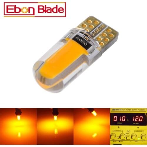 100Pcs T10 Yellow Amber Led W5W LED Lighting Marker Lamp Interior Instrument Light Warning Parking Clearance Bulb Light Source