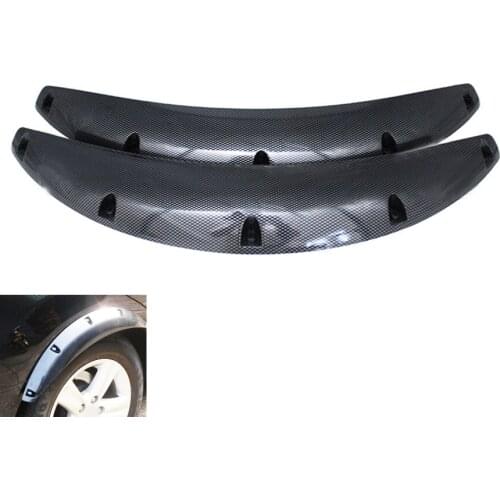 Universal Car 3D Bumper Wheel Eyebrow Arch Protector Trim Lips Fender Flares 1Pair