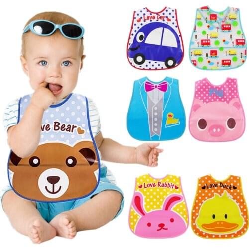 Waterproof Dinner Apron for Baby Child Bandana Bibs Infant Burp Cloth Boy Girl Cartoon Saliva Towels Scarf Stuff Toddler EVA Bib