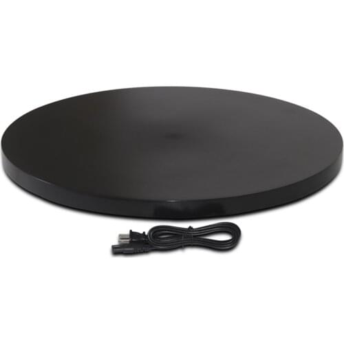 Black 60cm / 24" 80KG Loading 360 3D Rotating Display Stand Turntable 110-220V