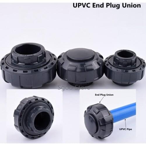 1~5Pcs 20-63mm UPVC Pipe End Plug Union Pipe Cap Cover Direct Aquarium Garden Irrigation Plastic Water Supply Pipe Connector