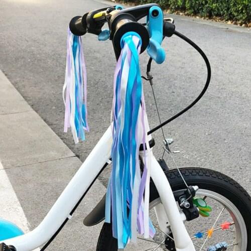 1 Pair Bike Handlebar Streamers Scooter Grips Streamers Tassel Ribbons Colorful Scooter Tassels Decoration Bicycle Accessories