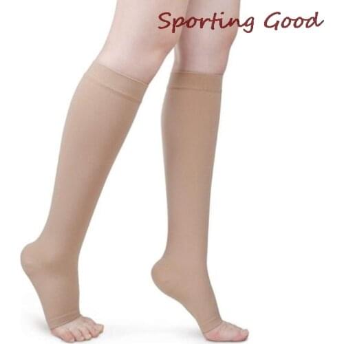 1 Pair S-XL Below Knee Support Stockings Varicose Vein Circulation Compression Sporting Sock