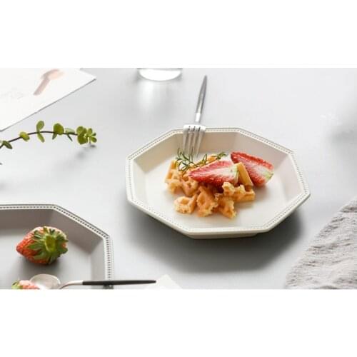 1PC Ceramic Steak Dish Fruit Dessert Plate Western-style Food Steak Plate dishes and plates sets snack dish OK 0890