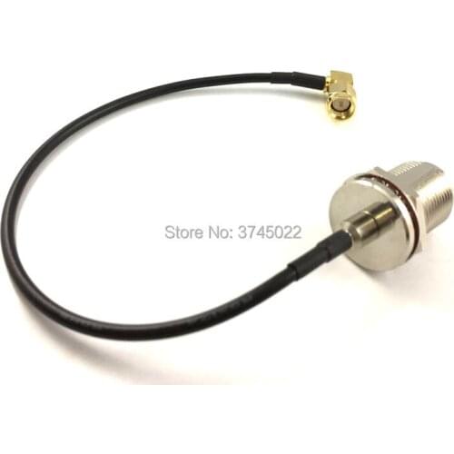 1pcs Sma Male to N Female Adaptor Coaxial Cable Sma to N-type RG174 Black 20cm Extension Cord