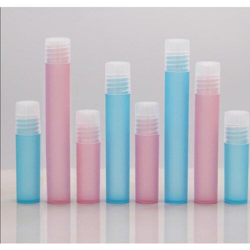 10ML semi-transparent plastic roll on bottle with PP ball for eye cream, perfume, essential oil, lip gloss bottle
