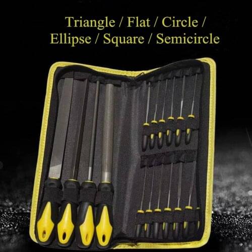 18 in 1 8 Inch Diamond Hard Flat File Grinding Tool Alloy Metal File Set