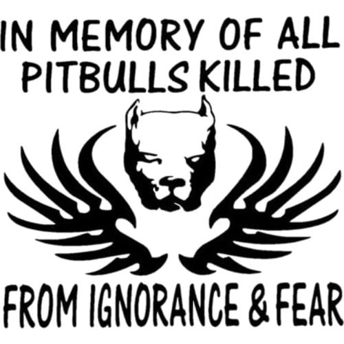 30cm In Memory Of All Pitbulls Animal Dog Stickers Decals Vinyl 6z-0032
