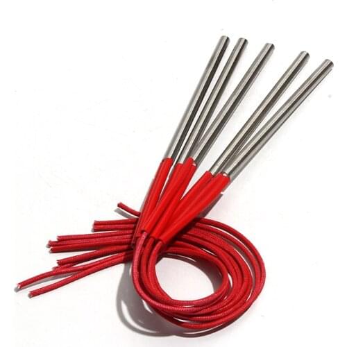 5pcs Cartridge Heating Resistance Element 6mmX190mm/195mm/200mm/210mm/220mm Single-End Electric Heat Pipe 300W 110V/220V/380V