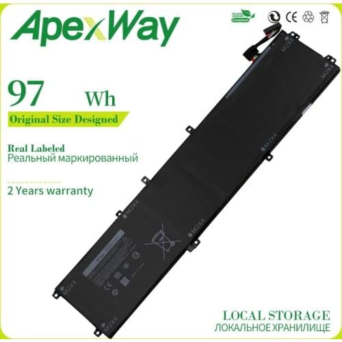 ApexWay 97Wh 11.4V 6GTPY New Laptop battery for Dell precision 05041C M5520 M5530 XPS 15 9560 9570 5XJ28 5D91C P56F-001 P83F001