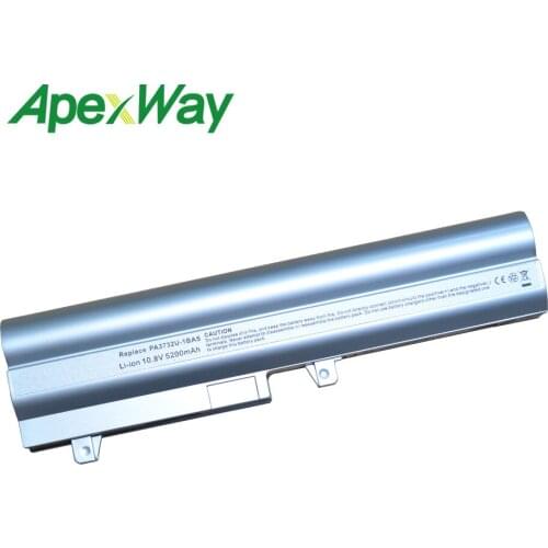 ApexWay 4400mAh 11.1v 6 Cells Laptop Battery For Toshiba PA3732U-1BAS PABAS209 PA3734u PABAS211 NB200(Silver) NB255 NB250 NB201