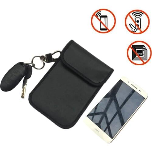 Faraday Car Key RFID Signal Blocker Bags FOB Shielding Pouch ID Cards Case Mobile Phone Pouch for Privacy Protection BAG1007