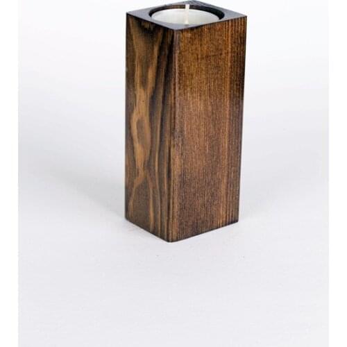 WOODEN LETTER candle HOLDER-I HARFİ- candle and candlestick свеча и подсвечник vela y candelero