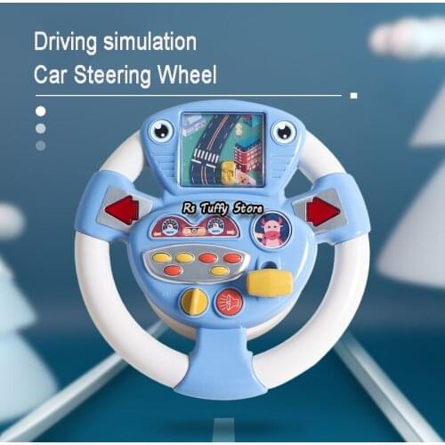 Children Multifunction Eletric Steering Wheel Driving Simulation with Light Sound Early Education Puzzle Vocal Effect Toys Gift